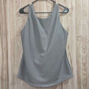 32 DEGREES Women's XL Cool Ribbed Tank Top Bra‎ Built-in Cups Gray Lightweight